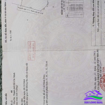 HAILONGREAL: Đất đường 6m, Giá: 5ty, DT: 20*25m, thực tế 600m2, 1874/ Lê Văn Lương, xã Nhơn Đức, Nhà Bè 
