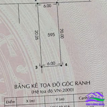 HAILONGREAL: Đất giá: 4,9ty, DT: 6*20m, đường 8m, khu 274/ Nguyễn Văn Tạo, Nhà Bè 