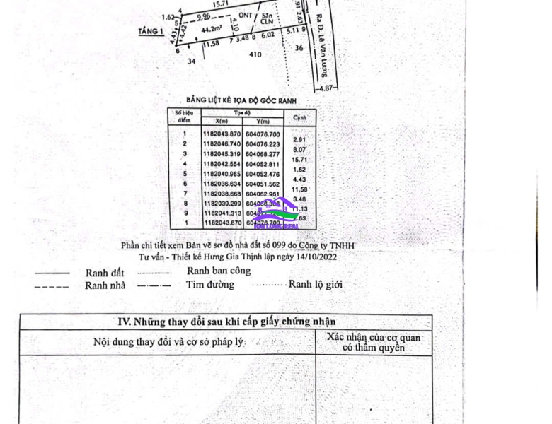 Nhà đường 6m, Giá: 4,5ty, DT: 5,5*24m, có nhà 1 lầu, 1465/ Lê Văn Lương, xã Nhơn Đức, Nhà Bè 
