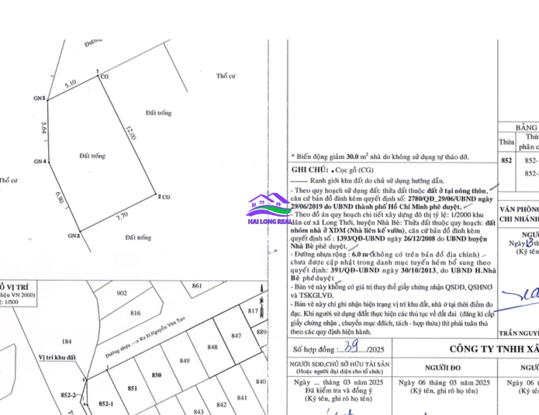 Đất đường 7m, 512 Nguyễn Văn Tạo, Giá: 2,9ty, DT: 85m2, xã Long Thới, Nhà Bè 