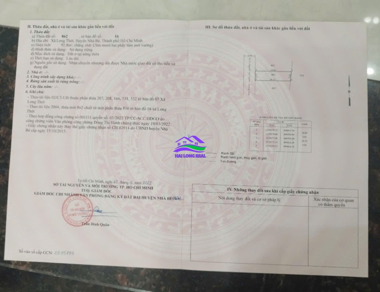 Đất đẹp, Giá: 3,99ty, DT: 5*19,5m, khu 274/ Nguyễn Văn Tạo, xã Long Thới, Nhà Bè 