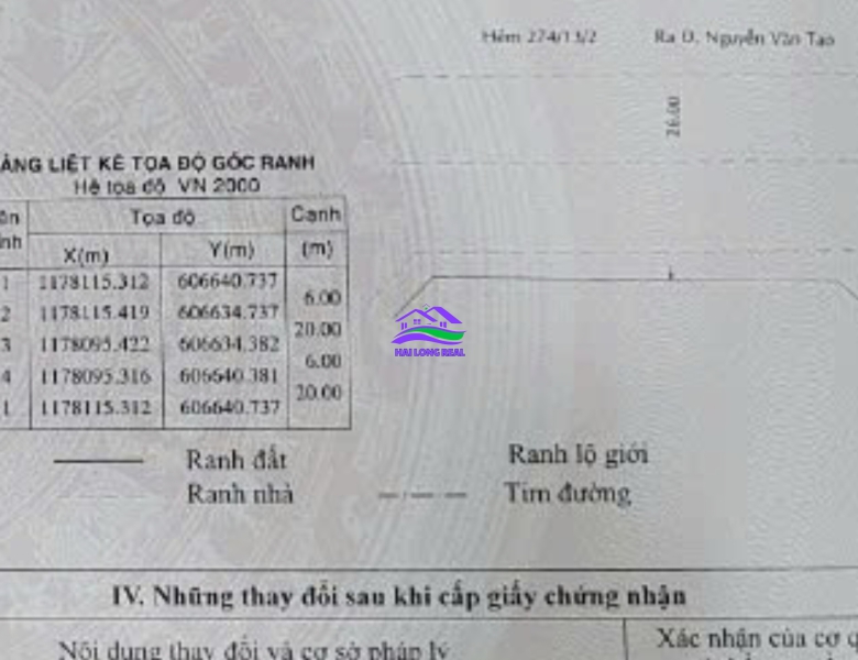Đất giá: 6ty, DT: 6*20m, đường đôi 50m, khu 274/ Nguyễn Văn Tạo, Nhà Bè 