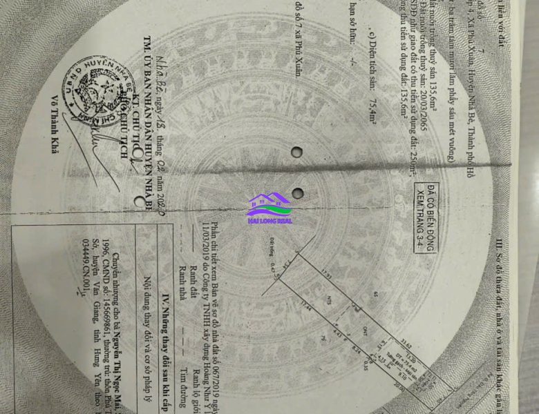 HAILONGREAL: NHÀ 19TY, DT: 7.5X55M (385,6M2), 1 LẦU, ĐÀO TÔNG NGUYỄN, NHÀ BÈ