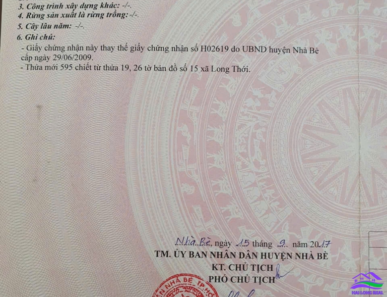 HAILONGREAL: Đất giá: 4,9ty, DT: 6*20m, đường 8m, khu 274/ Nguyễn Văn Tạo, Nhà Bè 