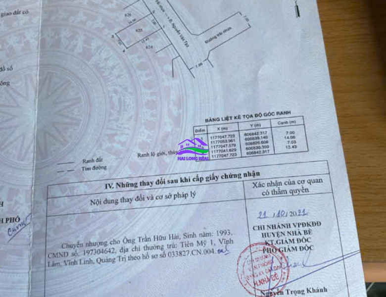 HAILONGREAL Đất 7x13m, 93m2, Giá: 3,5 tỷ, khu 512 Nguyễn Văn Tạo, xã Long Thới, Nhà Bè 