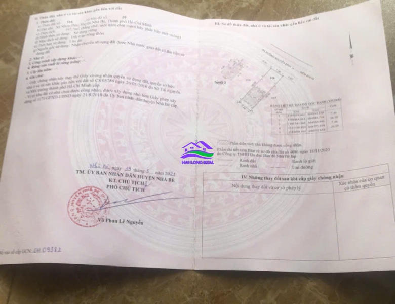 HAILONGREAL: Nhà đường 12m, Lê Thị Tám, Giá: 8,8 tỷ, DT: 7,5x26m, 198m2, 1 lầu, xã Nhơn Đức, Nhà Bè 