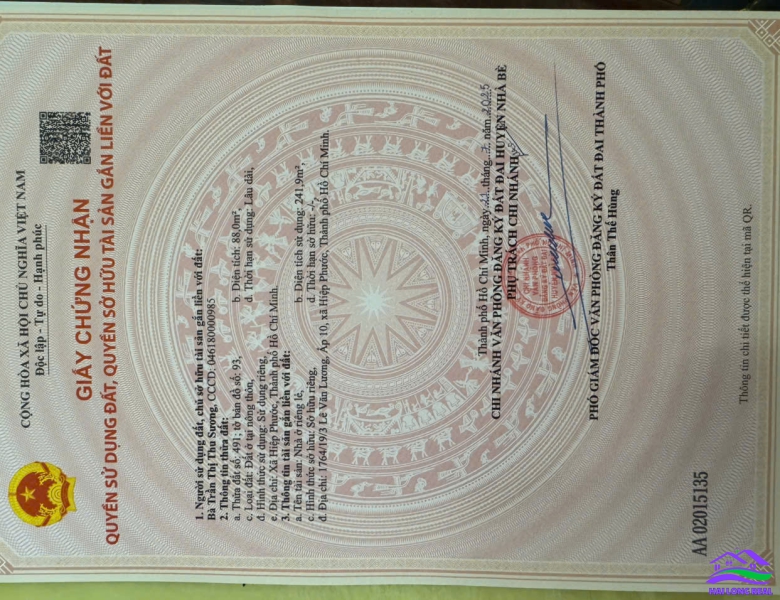 HAILONGREAL: Nhà giá 7,2 tỷ ,1 lững+2 lầu+sân thượng,Đường 8m, khu Dân Cư Rạch Tôm, đường Lê Văn Lương, xã Nhơn Đức, Nhà Bè