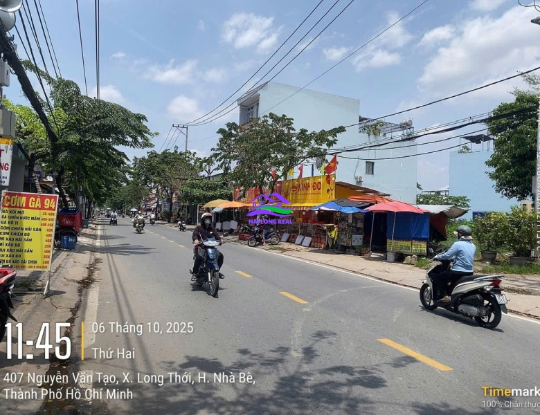 Đất mặt tiền đường nguyễn văn tạo, giá: 10.5ty, DT: 9x19m, đối diện SACOMBANK, nhà bè
