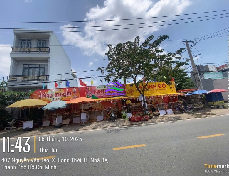 Đất mặt tiền đường nguyễn văn tạo, giá: 10.5ty, DT: 9x19m, đối diện SACOMBANK, nhà bè