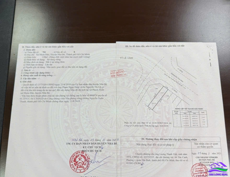 HAILONGREAL: Đất khu 28HA, Trục 24m Bắc -Nam, 5x22m, Giá: 6 tỷ, đường Lê Thị Tám, xã Nhơn Đức, Nhà Bè 