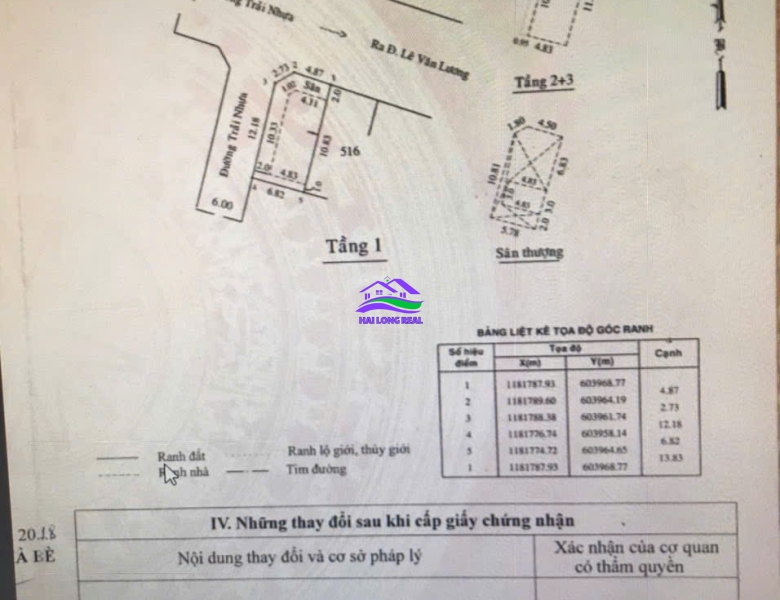 HAILONGREAL: NHÀ GÓC 8.6TY, DT: 7X14M, 4 TẦNG, CẠNH CC KHAI HOAN LAND, 1545 LÊ VĂN LƯƠNG