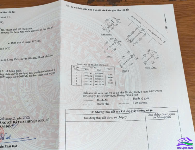 HAILONGREAL: Nhà 409/NGUYỄN VĂN TẠO, giá: 8,9 tỷ, DT: 7x14m, 4 tầng, xã Long Thới, Nhà Bè 
