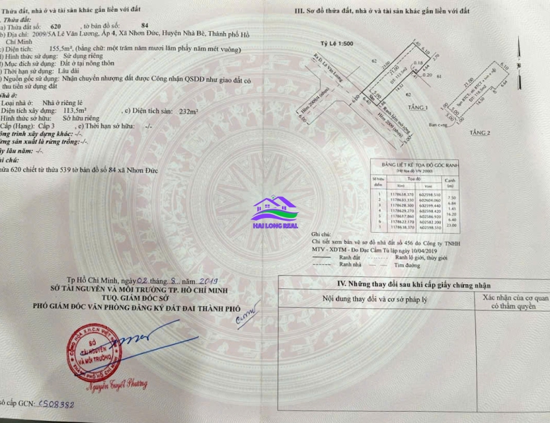 HAILONGREAL: NHÀ VƯỜN 12.5TY, DT: 13X25M, 315M2, LÊ VĂN LƯƠNG VÀO 30M, ĐƯỜNG 8M