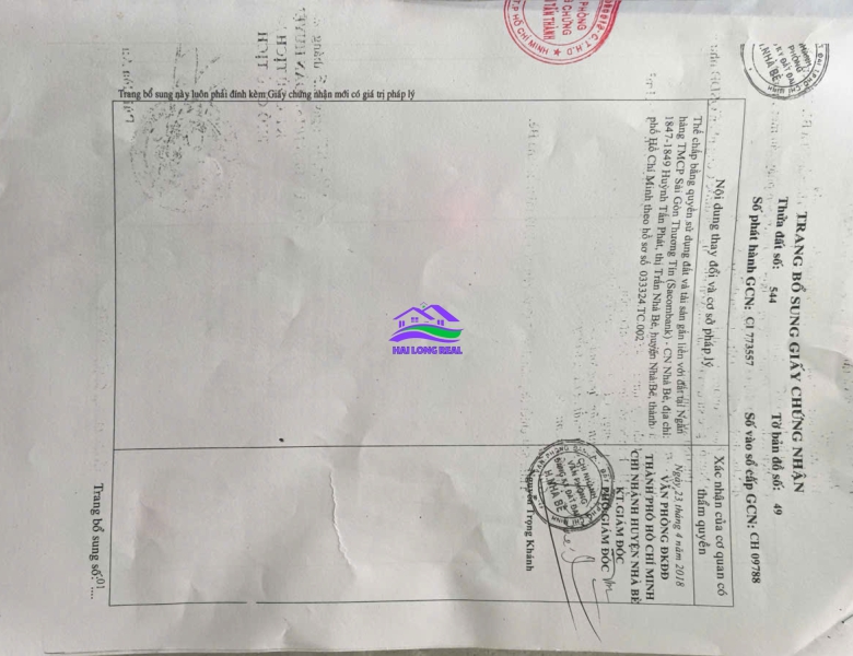 HAILONGREAL: NHÀ 6.5TY, DT: 4X14M, 3 TẦNG, MẶT TIỀN HẼM 1942/ HUỲNH TẤN PHÁT, TT NHÀ BÈ