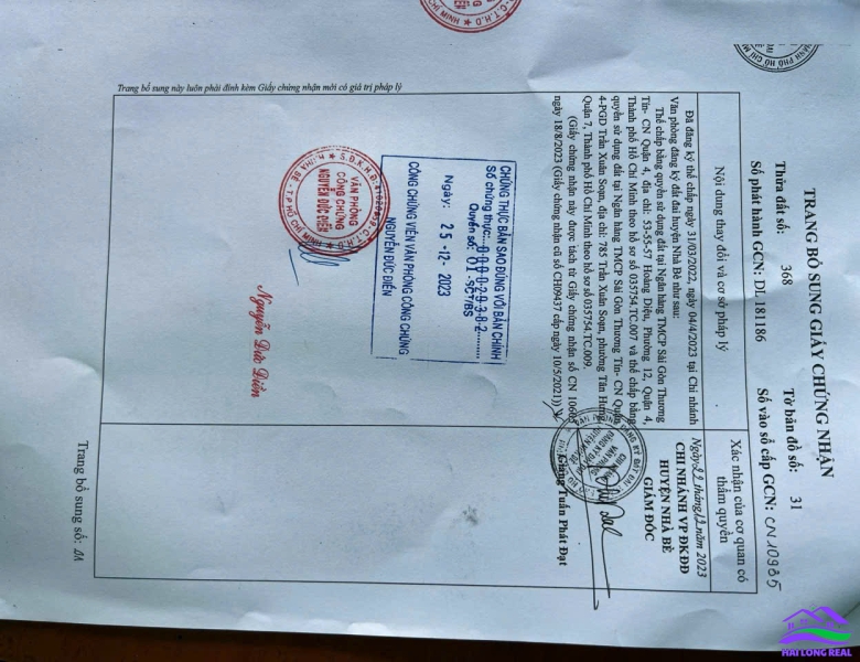 HAILONGREAL: 5 lô đất đường 12m, Lê Văn Lương, Giá: 60tr/m2, DT: 80-100m2, xã Nhơn Đức, Nhà Bè 