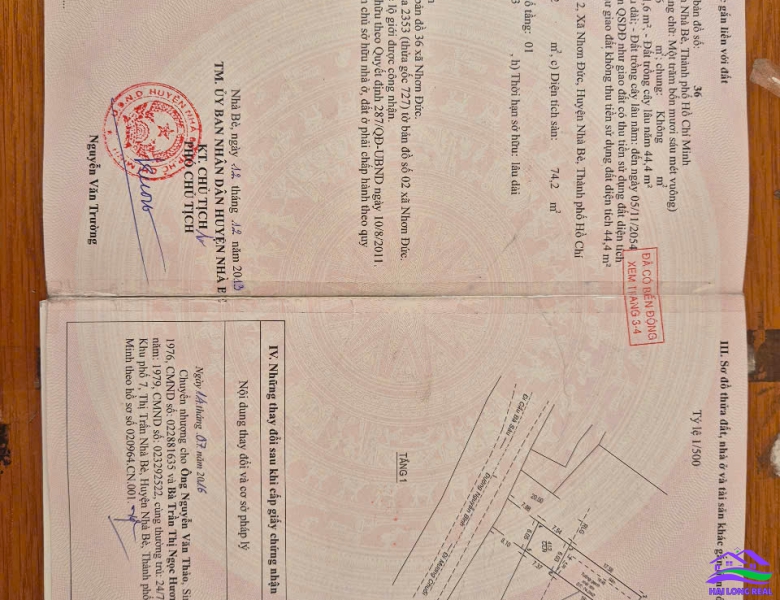 HAILONGREAL: Nhà giá: 11ty, DT: 6*38m, 1 lầu, 5PN, mặt tiền đường Nguyễn Bình, Nhà Bè 3wc