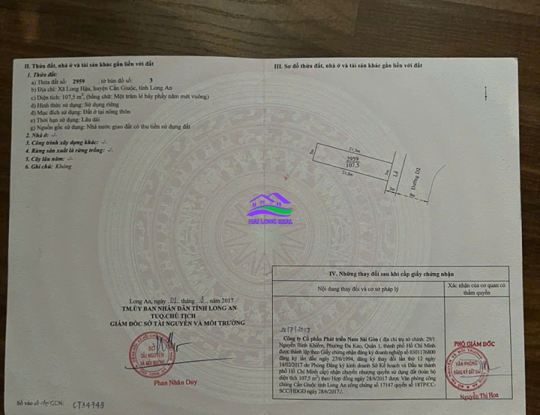 HAILONGREAL: ĐẤT KHU NAM SAI GÒN, 5X22M, GIÁ: 3TY, ĐƯỜNG SỐ 2, CẠNH CHỢ LONG HẬU