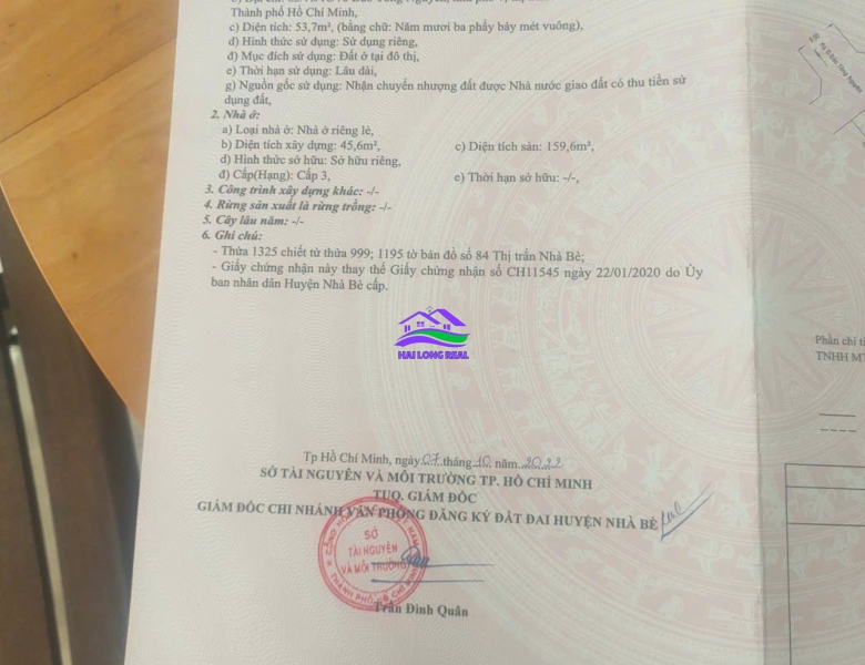 HAILONGREAL: NHÀ 6.85TY, DT: 4X14M, 4 TẦNG, CẠNH CC SÀI GON MỚI, HUỲNH TẤN PHÁT, TT NHÀ BÈ