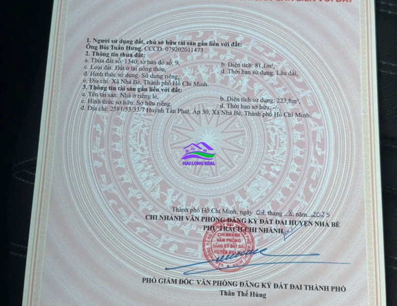 HAILONGREAL: NHÀ 10.8TY, DT: 5X16M, 4 TẦNG, MỚI 100%, 2581/53 HUỲNH TẤN PHÁT, KHU ANH TUẤN