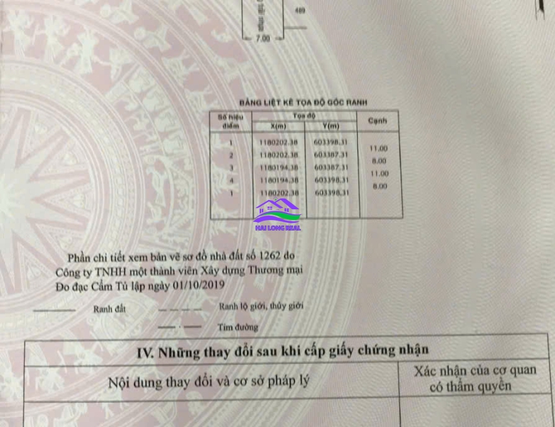 HAILONGREAL: ĐẤT 3.9TY, DT: 8X11M, ĐƯỜNG 8M, KHU 1764/ LÊ VĂN LƯƠNG