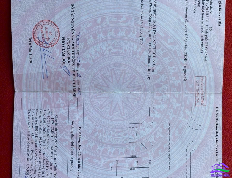 HAILONGREAL: ĐẤT ĐƯỜNG ĐÔI 50M, 5.5TY, DT: 6X20M, KHU 274/ NGUYỄN VĂN TẠO, NHÀ BÈ